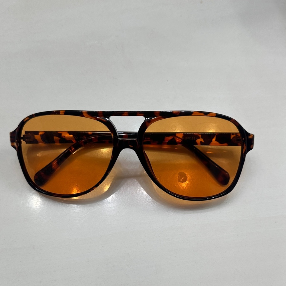 Tortoise Shell Sunglasses with Amber Lenses